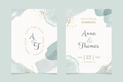 Free Vector | Abstract watercolor wedding invitation template