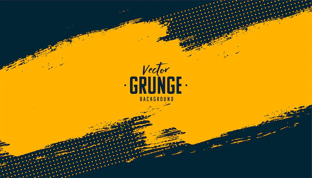Free Vector | Abstract yellow grunge on black background