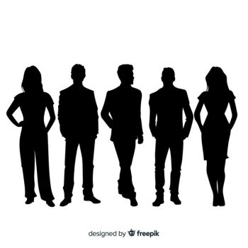 Free Vector | Adult people silhouettes background