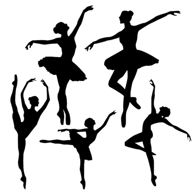 Free Vector | Ballet silhouettes