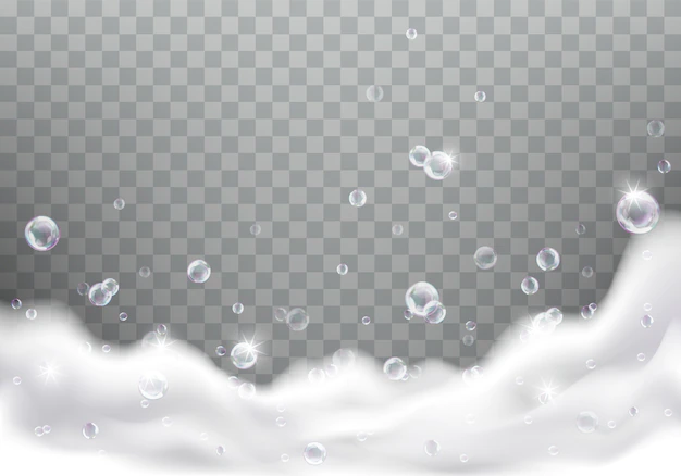 Free Vector | Bath foam or soap suds realistic