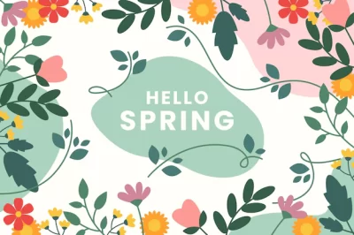 Free Vector | Beautiful flat design spring background with flowers