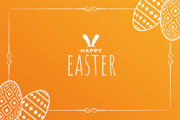 Free Vector | Beautiful happy easter day card with eggs