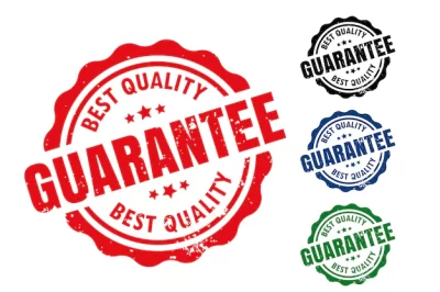 Free Vector | Best quality guarantee rubber label seal stamp set