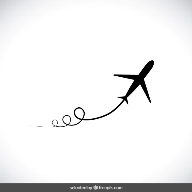 Free Vector | Black flying airplane