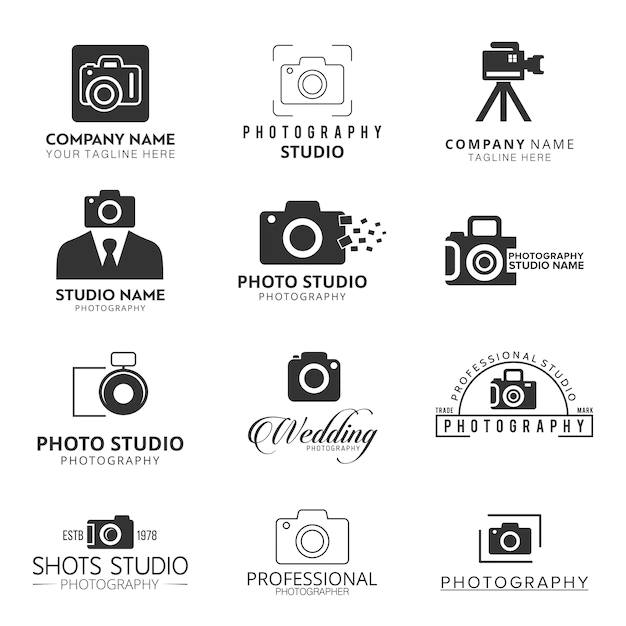 Free Vector | Black icons for photographers