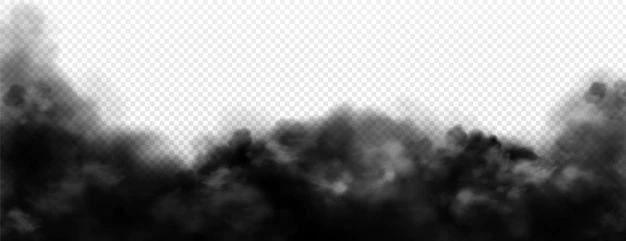 Free Vector | Black smoke, dirty toxic fog or smog realistic illustration isolated.
