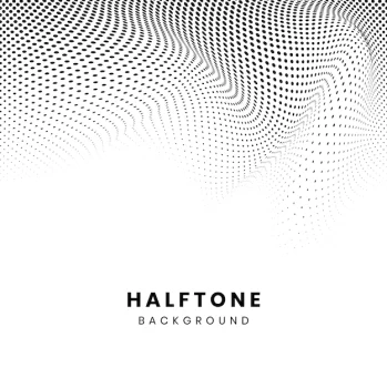 Free Vector | Black wavy halftone on white background vector