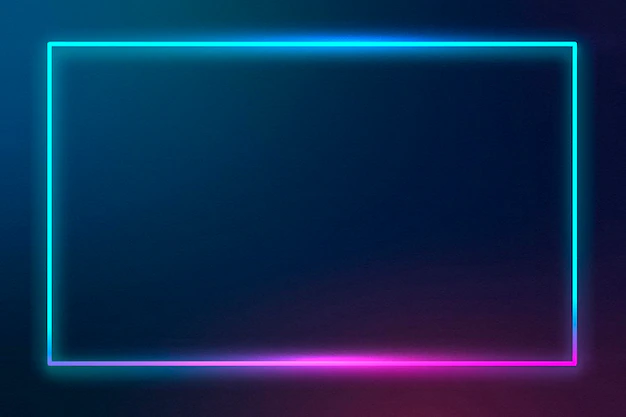 Free Vector | Blue neon frame on a dark background