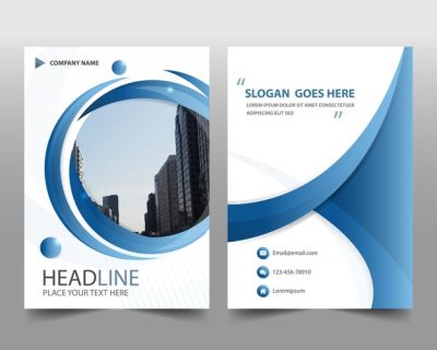 Free Vector | Blue round modern annual report template