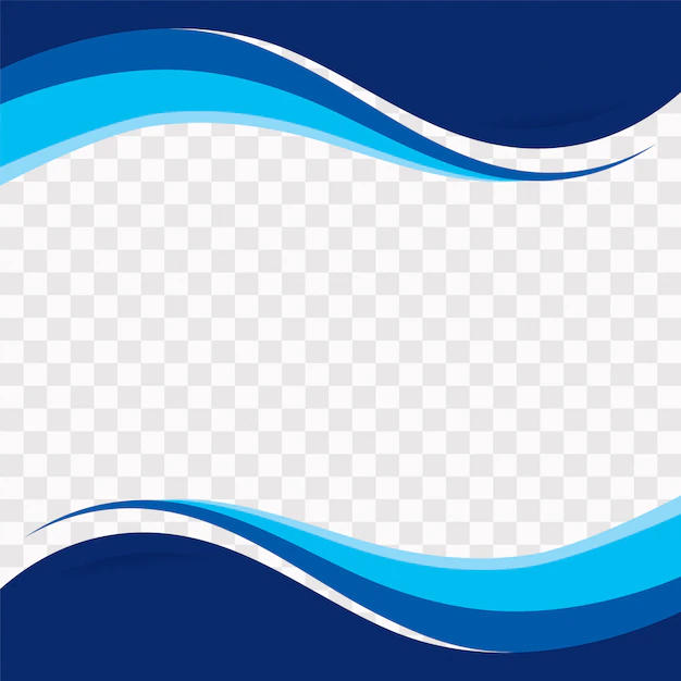 Free Vector | Blue wavy shapes on transparent background
