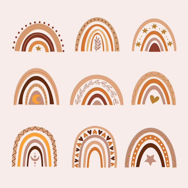 Free Vector | Boho elements collection