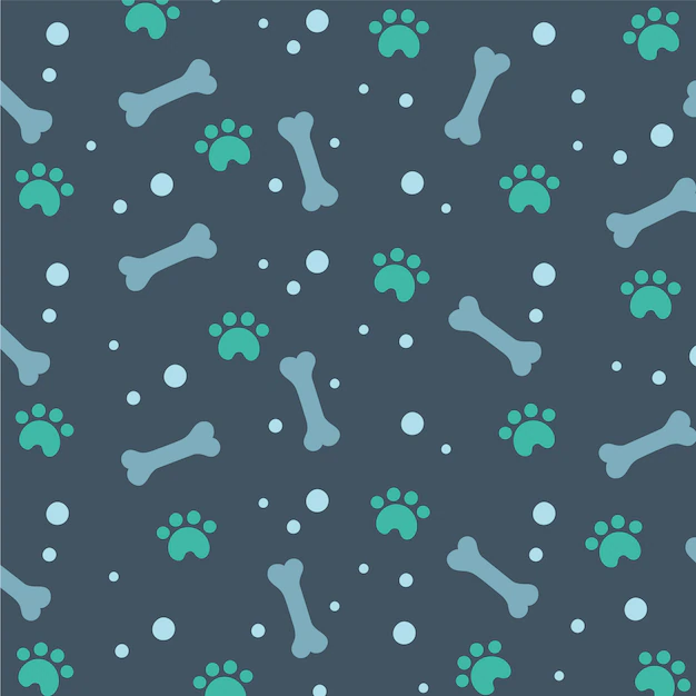 Free Vector | Bons and foot prints pattern background