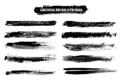 Free Vector | Brush strokes collection