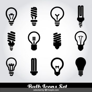 Free Vector | Bulb icons set