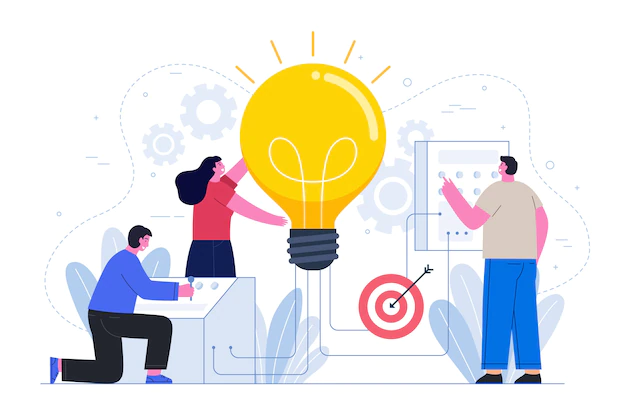 Free Vector | Business idea concept with people