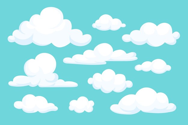 Free Vector | Cartoon clouds collection