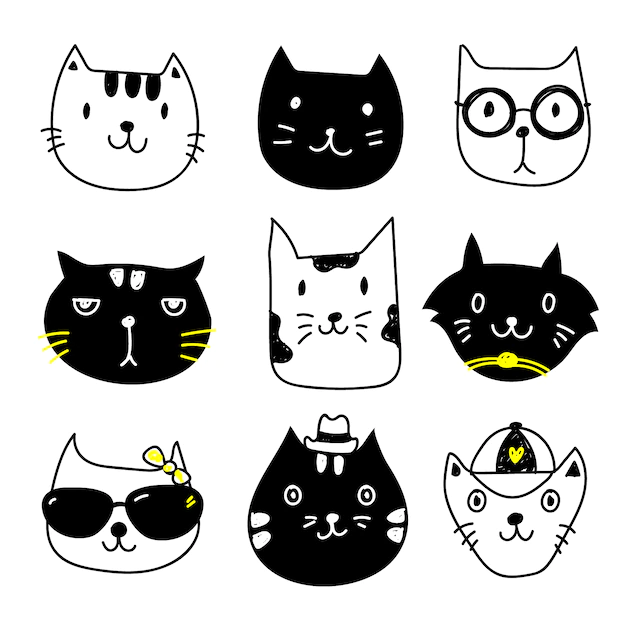 Free Vector | Cat icons collection
