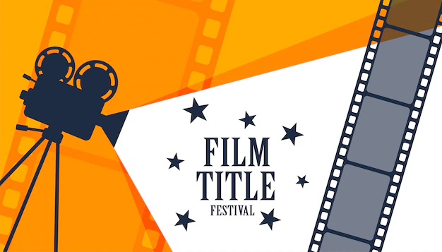 Free Vector | Cinema movie film festival background