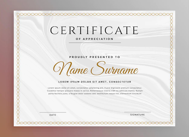 Free Vector | Clean certificate template for multipurpose use