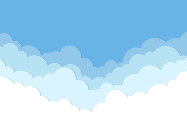 Free Vector | Cloud background, pastel paper cut style vector