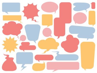 Free Vector | Collection of colorful speech bubbles vector