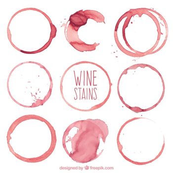 Free Vector | Collection of different types of wine stains
