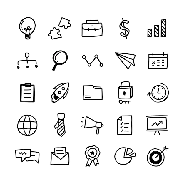 Free Vector | Collection of illustrated business icons