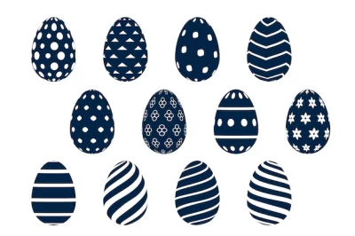 Free Vector | Collection of sixteen patterned easter eggs designs