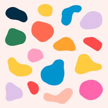 Free Vector | Colorful abstract shapes sticker set