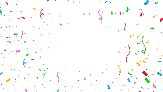 Free Vector | Colorful confetti background with text space
