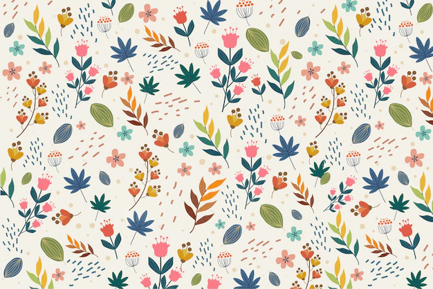 Free Vector | Colorful ditsy floral print background