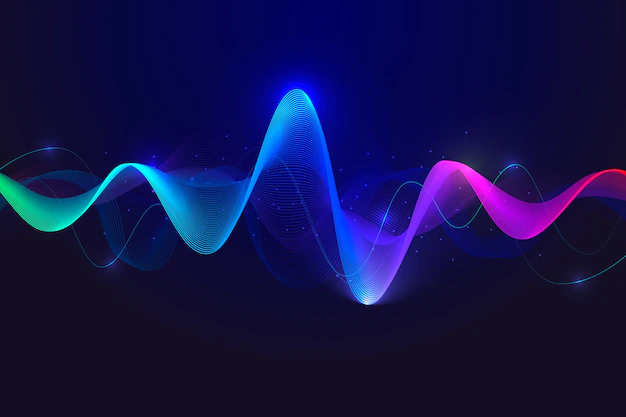 Free Vector | Colorful equalizer wave background