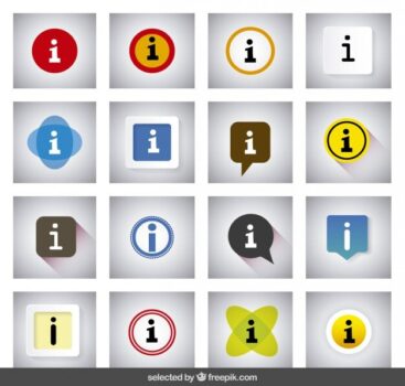 Free Vector | Colorful information buttons