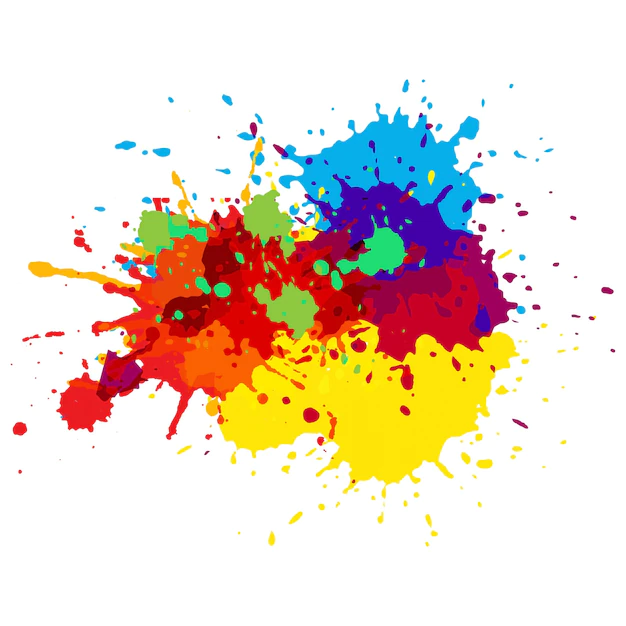 Free Vector | Colorful paint splashes