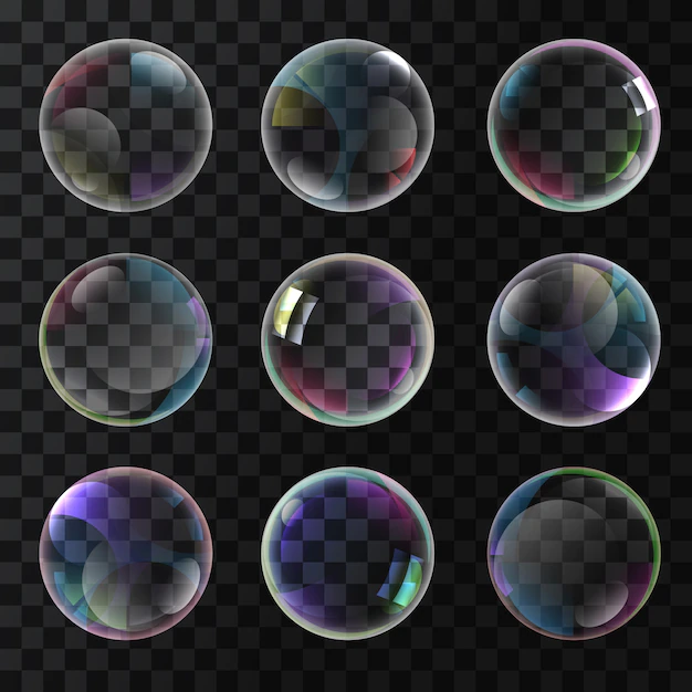 Free Vector | Colorful soap bubbles