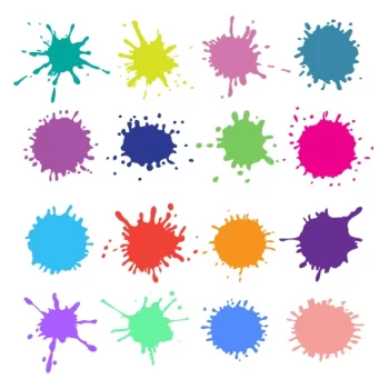 Free Vector | Coloured paint stains collection
