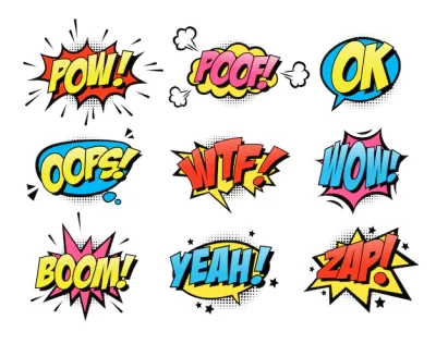 Free Vector | Comic burst text balloons flat icon collection