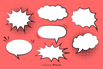 Free Vector | Comic speech bubble collection pink background