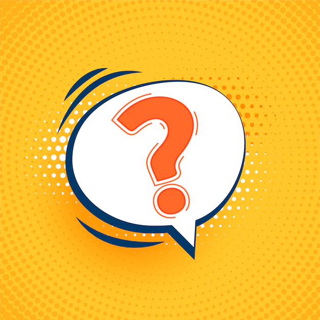 Free Vector | Comic style question mark speech bubble background