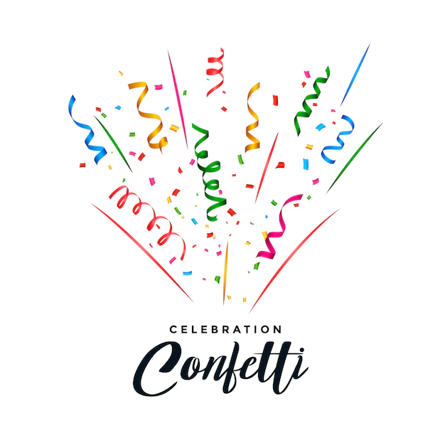Free Vector | Confetti and serpentine explosion background