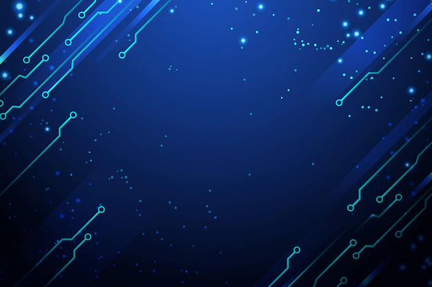 Free Vector | Copy space blue circuits digital background