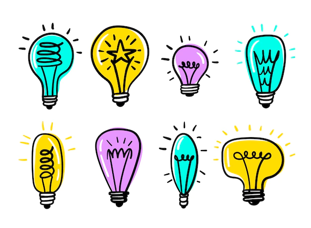 Free Vector | Creative hand drawn light bulb collection