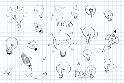 Free Vector | Creativity ideas light bulbs doodle collection vector