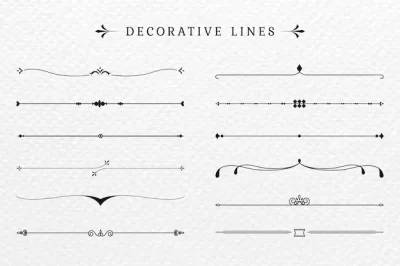 Free Vector | Decorative lines