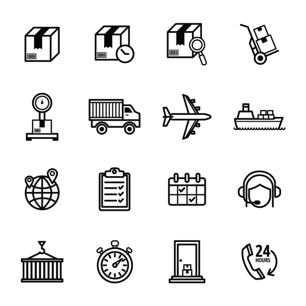 Free Vector | Delivery icons set