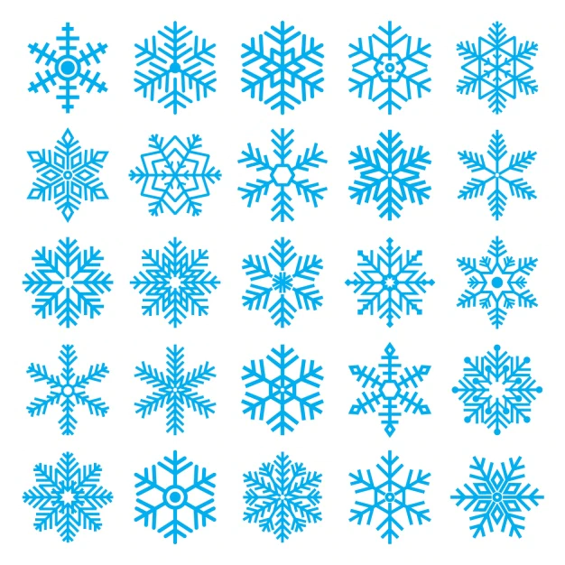 Free Vector | Different snowflakes