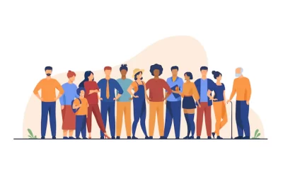 Free Vector | Diverse crowd of people of different ages and races