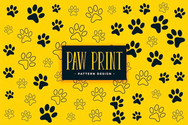 Free Vector | Dog or cat paw prints pattern background