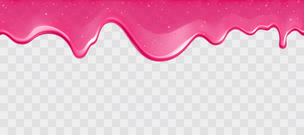 Free Vector | Dripping glossy pink slime with glitter